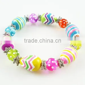 Halloween BOO Sqider Design Glass Beads Bracelets Creative Pumpkin Lamp Beads Bracelets for Chrildren's Gifts 2016 thumbnail-4