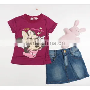 Brand New Girls Minnie Clothing Sets Kids Summer Cute Baby Outfits Fashion Summer Clothes thumbnail-1