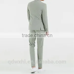Made to Measure One Button Light Green Blazers Business Man Suit thumbnail-2