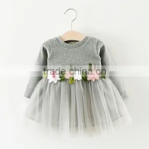 Zm11670a 2017 New Arrivals Kids Fall Clothes Cotton Girls' Dresses Fashion Boutique Children's Clothing thumbnail-3