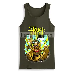 Bulk Manufacturer Hot Sale Fashion Design Mens Stringer 100 Cotton Tank Top thumbnail-5