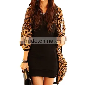 Korean Style Latest Design Hot Sale Leopard Top Selling Products Summer Chiffon Thin Cardigan thumbnail-2