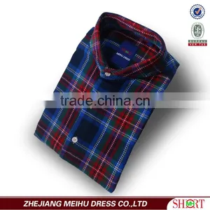 Custom Color Contract Men's Plaid Shirts Spread Collar Slim Fit thumbnail-1