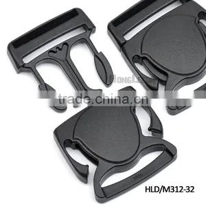 HLD/M312-32mm 1.25inch Black Plastic Buckles Adjustable Splice Clip Buckle Crab-sahpe Backpack Webbing Strap thumbnail-1