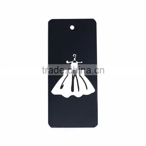 Paper Label Tags Rectangle Black Skirt Pattern 9cm(3 4/8") x 4cm(1 5/8"), 1 Piece thumbnail-1