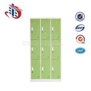 Colorful Office School Hospital 9 Doors Stainless Steel Storage Locker Cabinet thumbnail-1