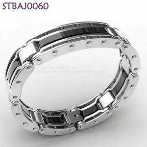 Hip Hop Men's Bike Chain Bracelet Stainless Steel Bracelet thumbnail-2