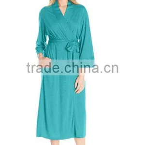 High Quality Modal Long Elegant Cotton Sap Bath Robe thumbnail-5