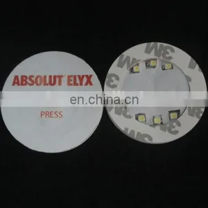 3M Adhesive Led Sticker Waterproof Led Bottle Coaster thumbnail-5