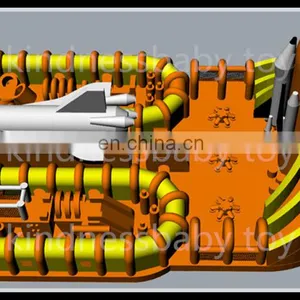 New Design Inflatable Missile , Inflatable Missile Playground , Giant Inflatable Playgrounds for Sale thumbnail-4
