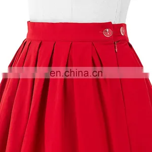 Belle Poque Red Vintage Skirts Pinup 50S 60S Skirts Summer BP000154-2 thumbnail-3