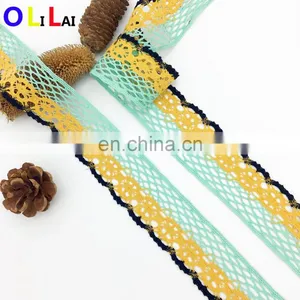 OLCT1427 4.9cm Fashion Fine Multi Color African Cotton Crochet Lace Trim for Ladies thumbnail-1