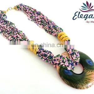 Indian Handmade Beaded Jewelry-indo Western Jewelry-party Wear Necklace-fashion Jewelry thumbnail-1