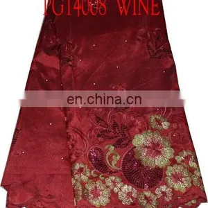 2015 Evening Dress Handcut Sequins George Lace(PG14008) Raw Silk Embroidery George Lace thumbnail-2