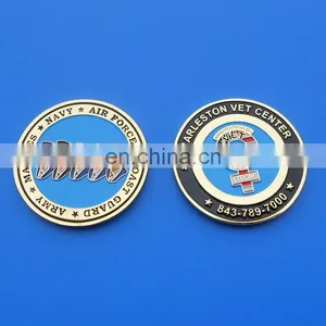 Hot Sale USA Air Force Soft Enamel Gold Plating Coin thumbnail-1