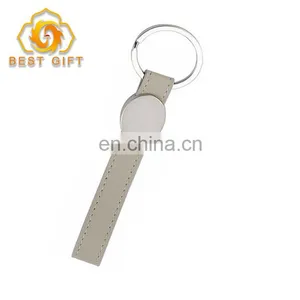 High Quality Custom Deisgn Print Logo Zinc Alloy Leather Keychains thumbnail-1