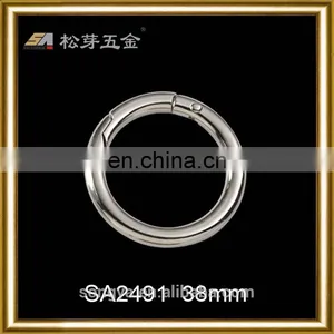 2016 Custom Zinc Alloy Key Ring Buckle For Bag, Nickle Plated Spring Loaded Ring thumbnail-3