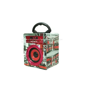 Portable Bluetooth Speaker Wireless Rechargeable Battery Mini Cube Bluetooth Wooden Speaker thumbnail-5