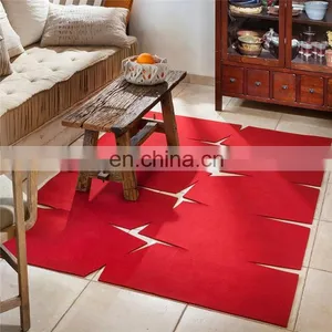 Rectangle Contemporary Geometric Felt Area Rug,floor Covering, Modern Design Felt Carpet thumbnail-1