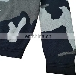 DiZNEW Wholesale Custom 100% Cotton Camo Sweaters O-neck Sweater Men thumbnail-3