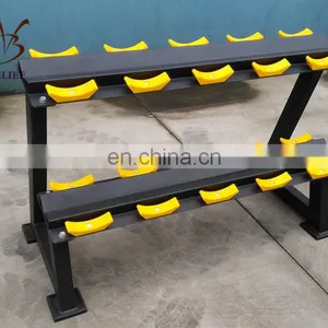 Gym Equipment Fitness Two Tiers Dummbell Set Storage Rack thumbnail-6
