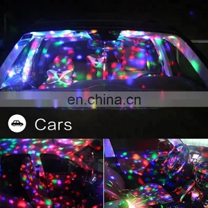 Magic Ball Sound Control Stage Effect USB Music DJ Lampe Disco RGB 3W 3 Laser Lights LED Lighting and Circuitry Design USB Line thumbnail-4