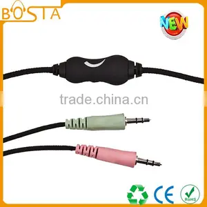 Best Quality Rubber Finish PU Leather Noise Isolation Computer Headphone With Mic thumbnail-6