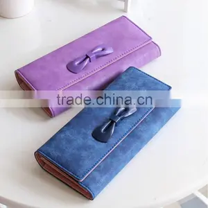 Fashional Trendy and Popular Pu Leather Butterfly Bow Wallet Purse Cartera Para Dama de Calidad Carteira thumbnail-2