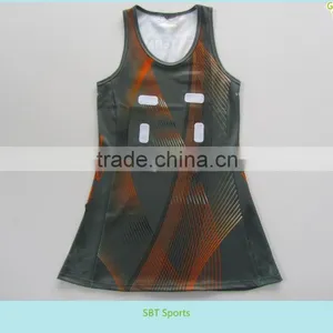Sublimation Plain Team Netball Dress for Woman, Black thumbnail-2