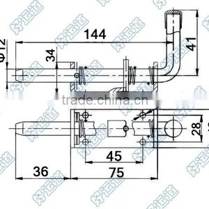02419 Spring Latches,spring Loaded Bolts for Truck Body Parts thumbnail-2