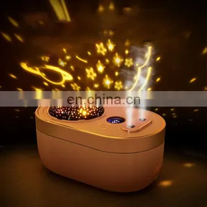 1000ml Large-capacity Water Tank Christmas Gift Children Night Light Romantic Projector Dual Outlet Humidifier thumbnail-3