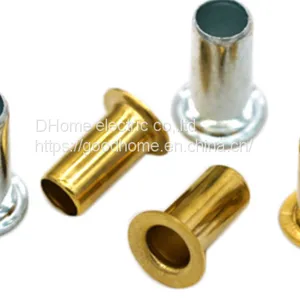 Brass Hollow Rivet Electric and Electrical Conductive Rust-proof Lengthened Corns Stud M3*9 Over Hole Full Hollow Rivet（Wechat:13510231336） thumbnail-2