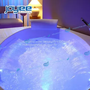 JOYEE 1-2 Person 2023 New Slyte White Acrylic SS Structure Hydro Whirlpool Massage Bathtub With Double Strip Light thumbnail-4