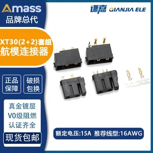 Amass 15A Battery Connector XT30(2+2) With 2 Signal Pins XT30(2+2)PW thumbnail-3