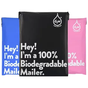 Biodegradable Poly Mailer Custom Logo Printed Courier Shipping Package Postage Bags Polymailers thumbnail-5