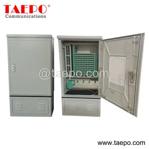 Hot Selling Double Sided Splitter Type 576 Fibers SMC Street Fiber Optical Cross Connect Outdoor Telecom Cabinet for FTTH thumbnail-1