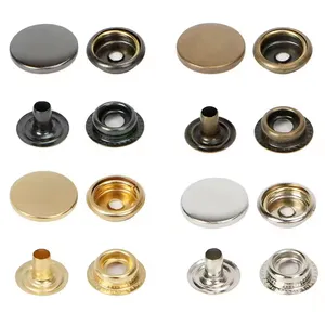 Custom Printing Round Press Spring Four Part Snap Button for Clothing Leather 405#17mm thumbnail-2