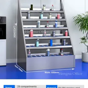 Multi-Tier Water Bottle Organizer | Custom Layer Design & Floor Standing | Public Area - Custom Factory thumbnail-1