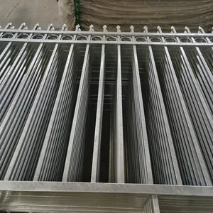 Wholesale 6ftx8ft Garden Black Metal Fences Anti Rust Galvanized Steel Fence thumbnail-4