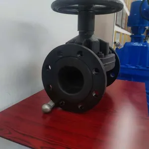 Cast Iron Lined Manual Flange DDIaphragm Valve Rubber Corrosion-Resistant Acid Alkali Resistant for Water Media thumbnail-5