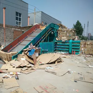 Heavy Duty Horizontal Hydraulic Alfalfa Solid Waste Paper Box Plastic Waste Baler Undertake EPC Projects thumbnail-4