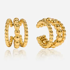 Trendy Water Drop Vacuum Earrings in High-Quality Stainless Steel thumbnail-2