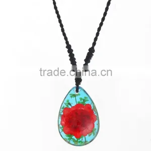 New Lovely Gift Real Flowers Resin Necklace thumbnail-6