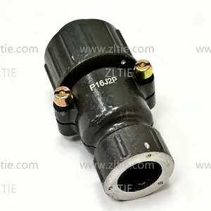 P16 Series 3-Pin Straight Male Cable Plug With Shielded Tail Attachment thumbnail-1
