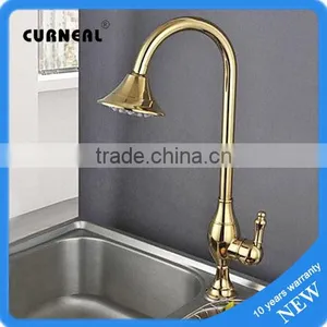 Modern Rose Gold Finish Single Handle Kitchen Tap thumbnail-1