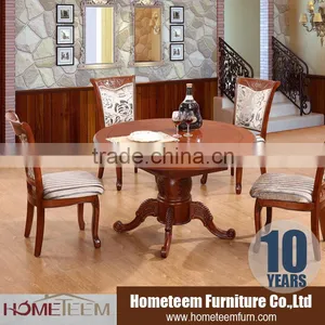 Oval Shape Suar Wood Top Solid Wood Table thumbnail-2