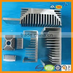 6060 T5 Anodized Silver Large Aluminum Heat Sink Profiles thumbnail-1