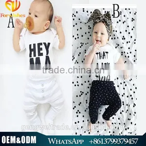 2016 New Design Ins HEY MA Baby Romper Plain White Children Clothes Toddlers Romper Suit thumbnail-1
