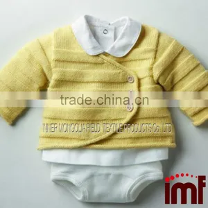 Infant Cashmere Cute Little Yellow Cardigan thumbnail-1