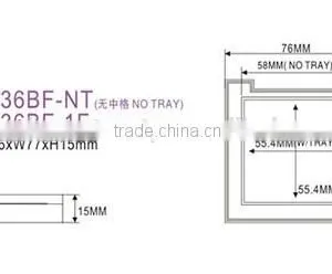 Square Magnetic Closure Compact With Window (439PE-ES1136BF-1F) thumbnail-2
